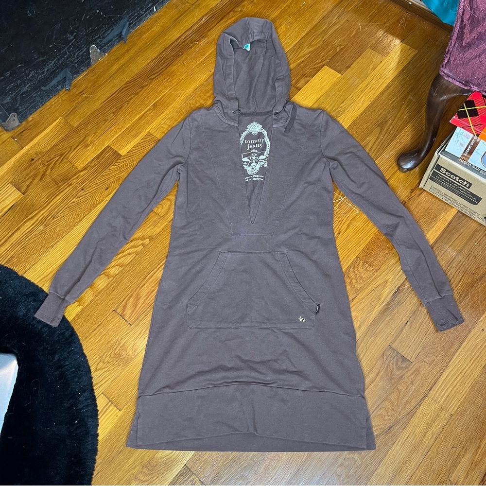 Tommy Jeans Brown Sweatshirt Jumper Dress Size Small